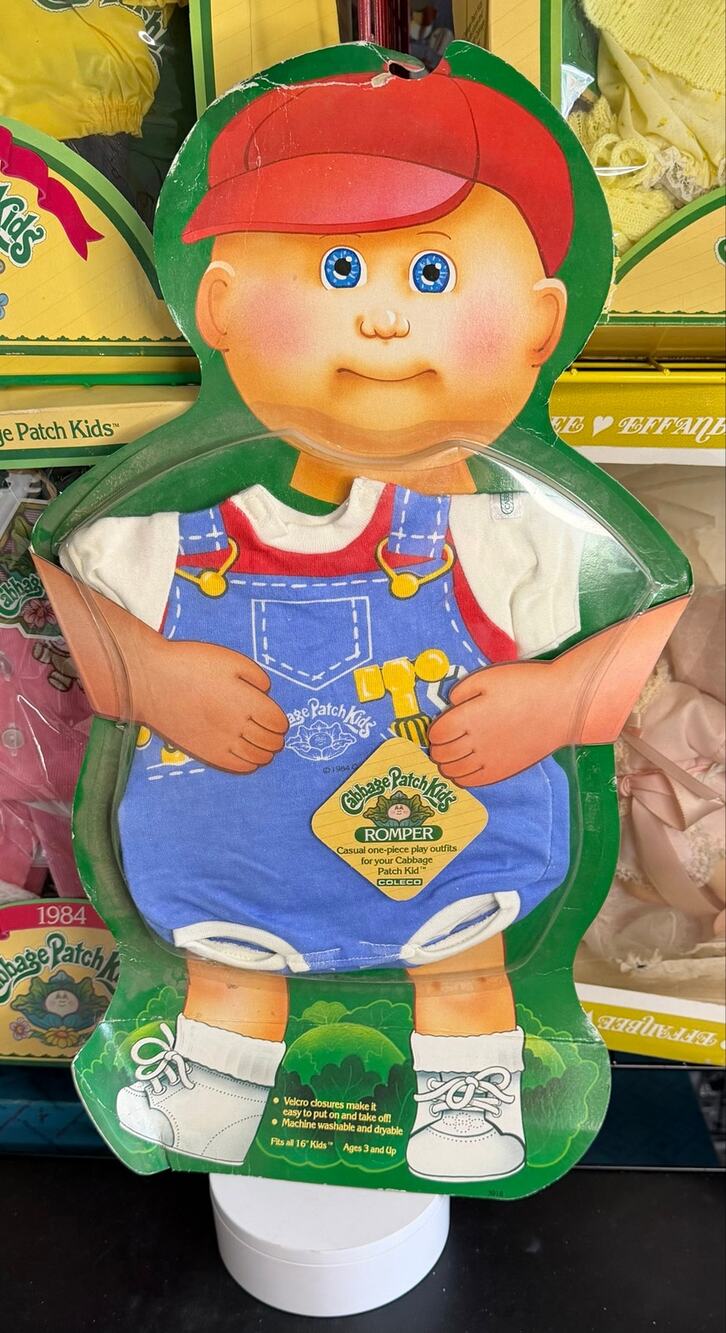 Vintage 1984 Cabbage Patch Kids Romper Outfit NIP Coleco 16” Doll Clothes